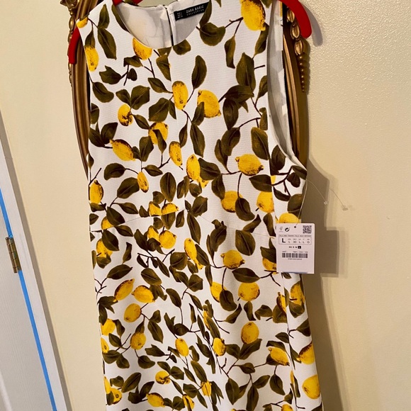 🍋🍋Zara Lemon sleeveless sundress large - Picture 3 of 12